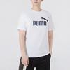 Puma Ess+ Logo Print Sports Crew Neck T-Shirt Men Tops White 849563-02