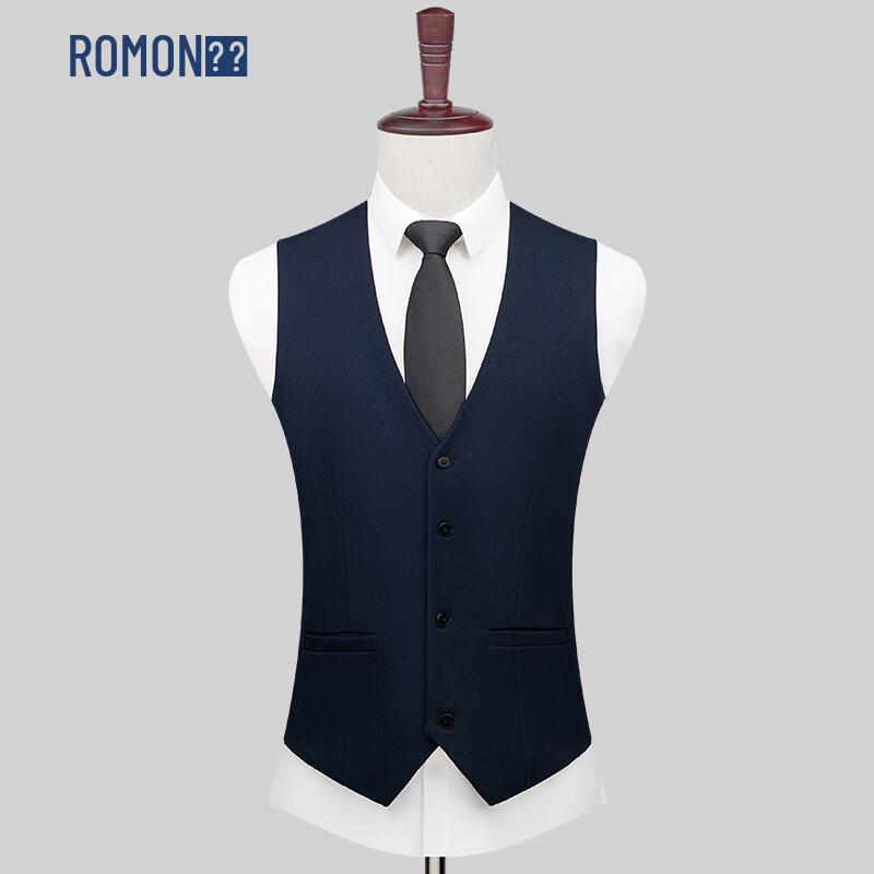 ROMON Men's Wool Blend Business Suit Vest