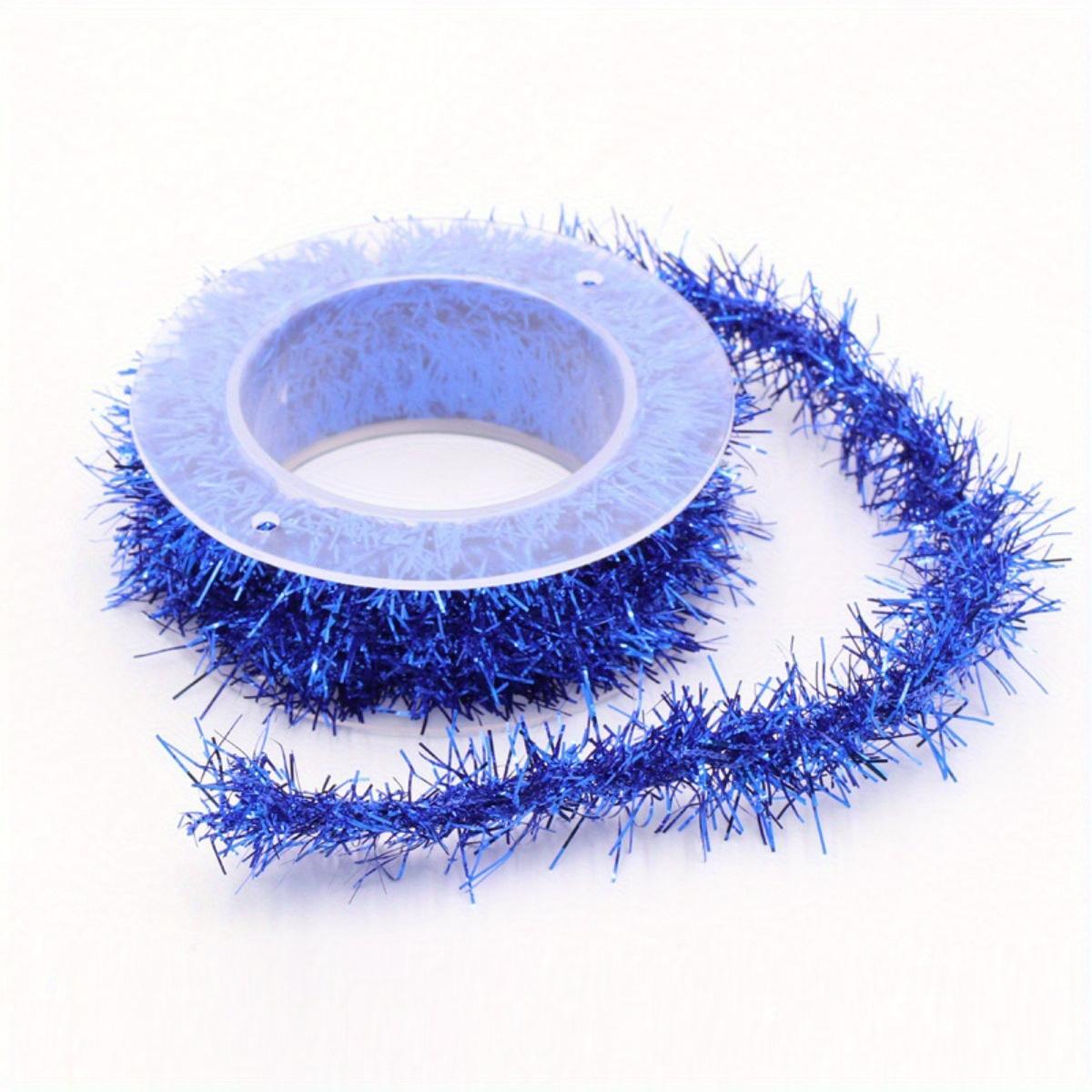 

1pc Christmas Tinsel Garland Decoration - Metallic Shiny Ribbon for DIY Crafts, Festive Holiday Supply, Assorted Colors 1.5M Around/roll