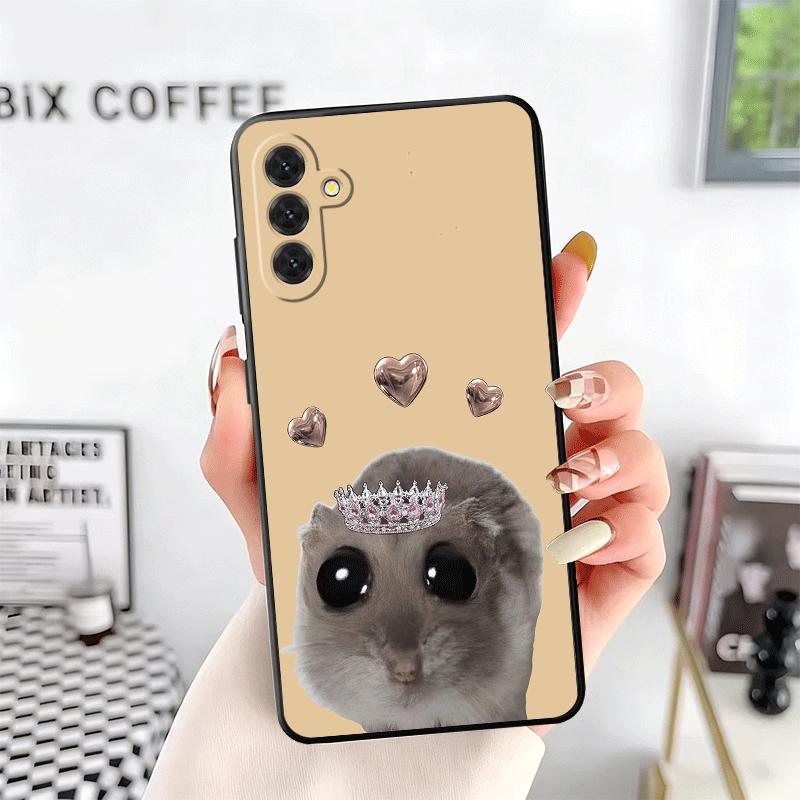 Funny Sad Hamster Meme Soft Phone Case for Samsung A17 A37 A57 A16 A26 A36 A56 A15 A25 A35 A55 A14 A24 A34 A54 A13 A23 A33 A53 A
