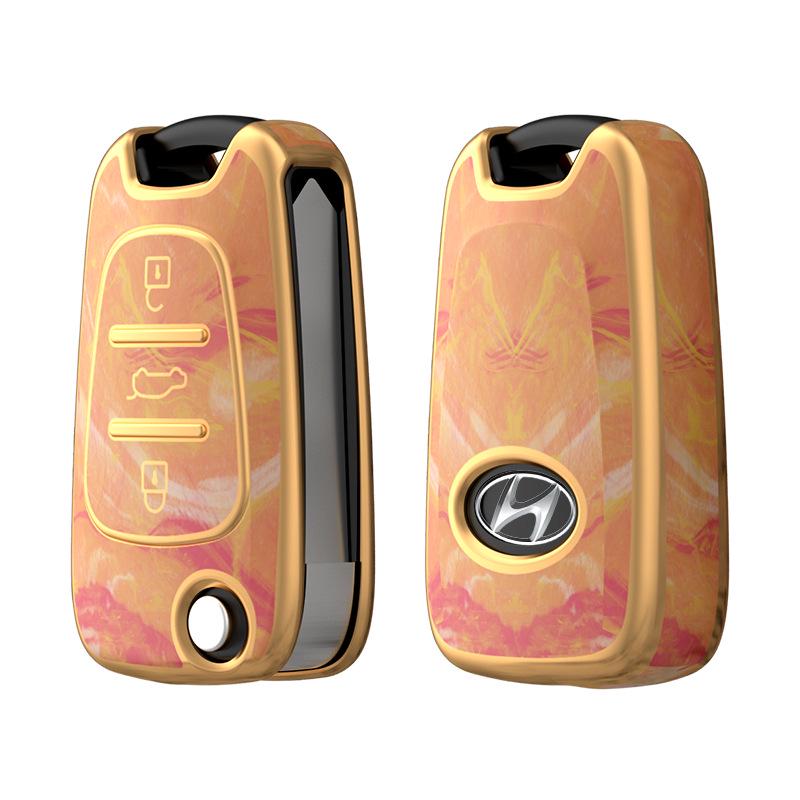 

Стильный ТПУ чехол для ключа автомобиля для Sonata, ix35, Elantra - Полная складная защита