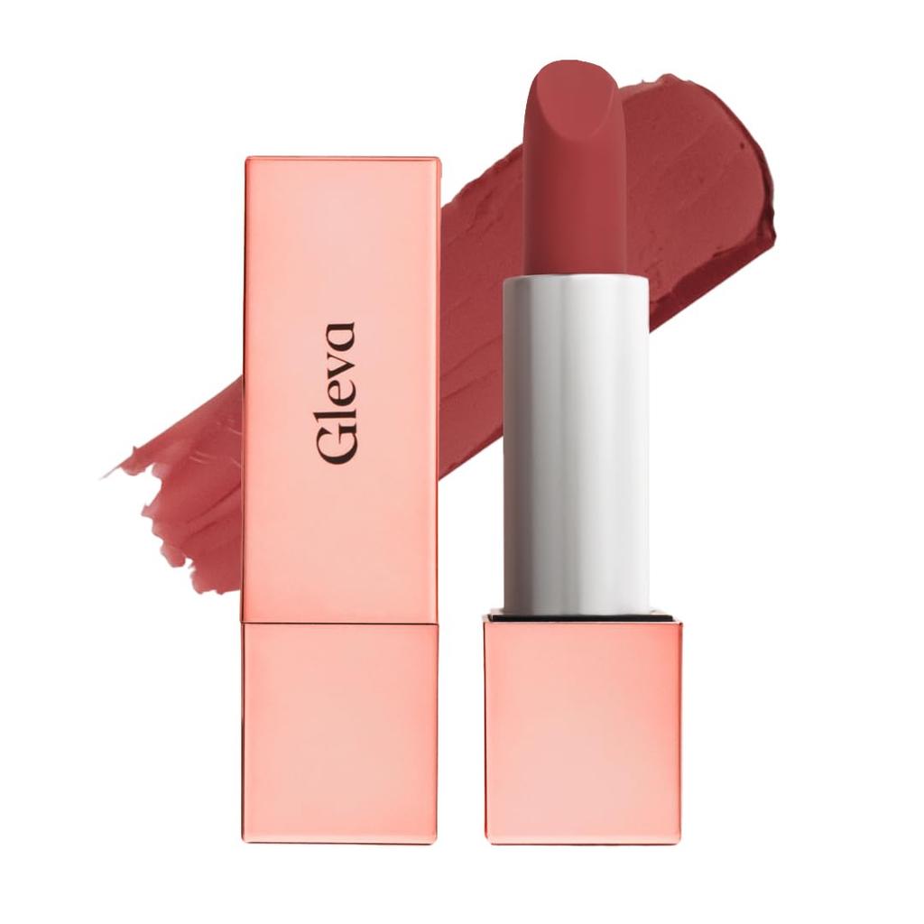 Gleva Cream Matte Lipstick for Women, Long Lasting Moisturizing Matte Lip Color, One Swipe High Pigmentation, Smooth Lightweight Formula, Smudge