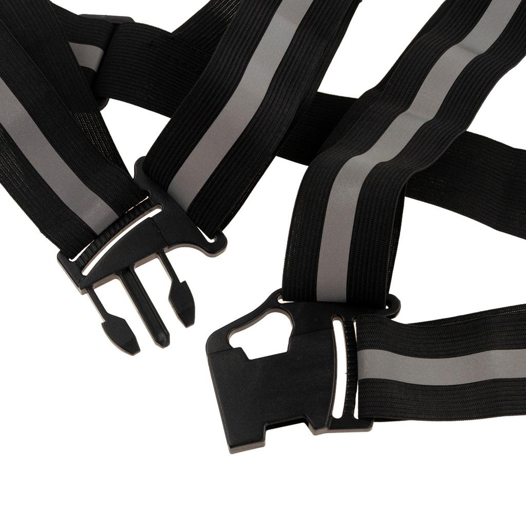 AG590B REFLECTIVE HARNESS SAFETY VEST BLACK