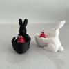 Великодній Зайчик Цукерниця 3D-друкований Кролик Тарілка для Закусок Декоративна Ваза для Десертів Горіхів для Великодньої Вечірки Настільний Декор для Дому