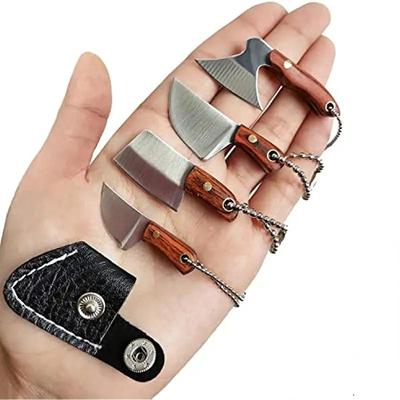 4-teiliges Taschenmesser-Set: Mini-Axt-förmiges kleines Messerset für EDC, Paketöffner mit Messerabdeckung