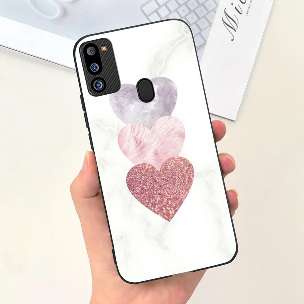 For Samsung Galaxy M21 2021 Case Cute Cat Fashion Girl Soft Silicone Cover For Samsung M21 2021 SM-M215G Bumper Phone Case Funda