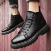 Martin Boots Men's, Mid-top Martin Boots British Cotton Boots Popular High Quality 2025 Autumn and Winter New Boots Men's Boots