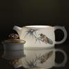 Golden Cicada Dehua White Porcelain Teapot