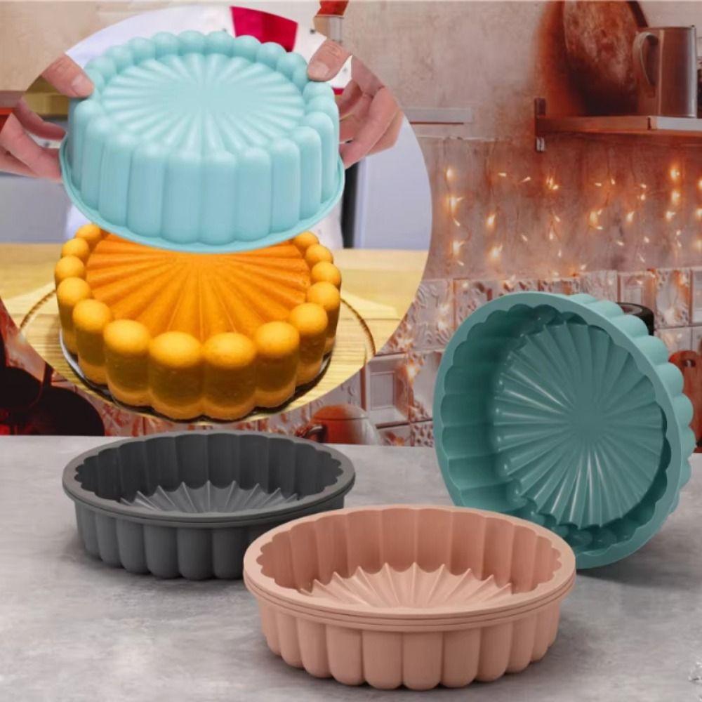 Non-Stick Silicone Cake Mold Heat Resistant Cake Baking Mold Round Cake Mold Kitchen Bakeware