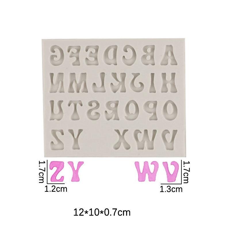 Alfanumerické silikonové formy Písmena Čísla Fondant Forma na čokoládu Zdobení dortů Pomůcky na pečení Kuchyňské pomůcky Příslušenství