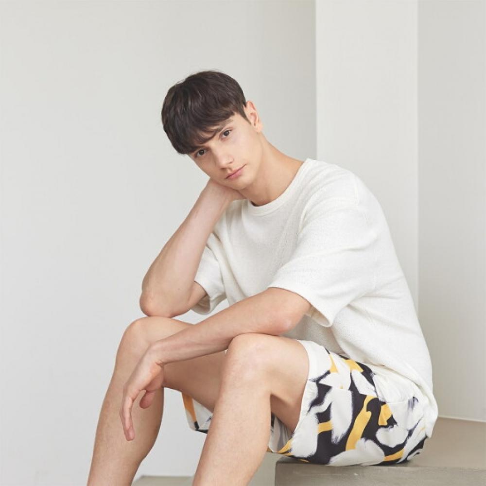 L Affair Men S bLack 5 Point Summer pantS With Drawing Lmkea5p0198 Db