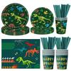 Jurassic Dinosaur Party Dinosaur Fossil Disposable Tableware Plate Cup Napkins Dinosaur Theme Birthday Party Decor Supplies