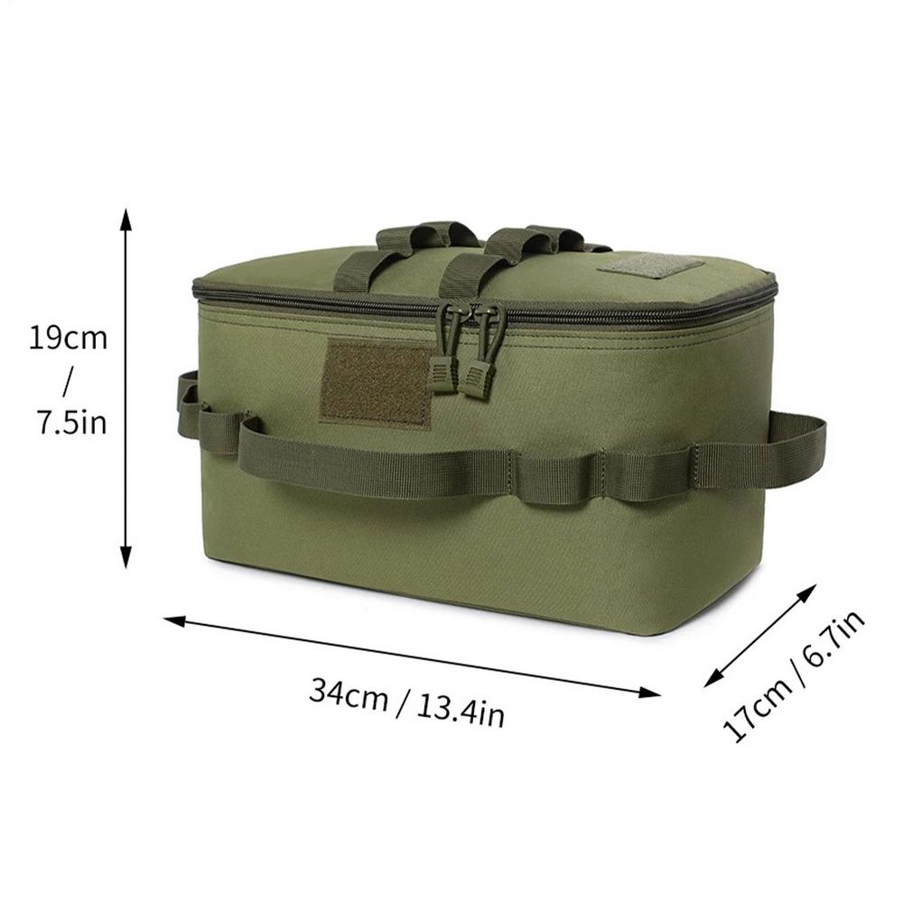 Camping Storage Bag Pot Carry Bag Water Resistant Folding Outdoor Camping Storage Stove Canister Pot Cookware Utensils Organizer