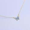 Enamel Blue Butterfly Necklace: Gold-Plated S925 Silver Clavicle Chain, Perfect Gift for Girl or Best Friend's Birthday