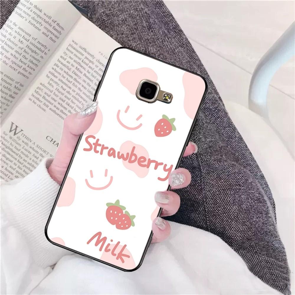 Strawberry Milk Pattern Phone Case For Samsung A 10 11 12 13 20 21 22 30 31 32 40 51 52 53 70 71 72 73 91 13 shell