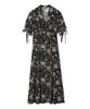 Lily Brown Rayon Print Flare Dress Black Women's LWFO252025,