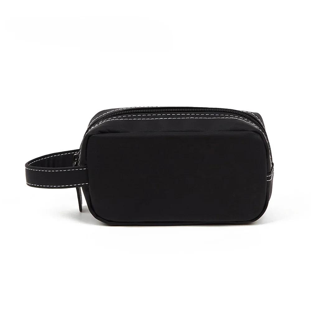 

Большая вместительная сумка для хранения на открытом воздухе для женщин и мужчин, черные косметички, сумки, губная помада, органайзер для туалетных принадлежностей, водостойкий органайзер 17x7x9.5cm чёрный