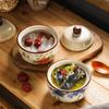 Chinese Retro Ceramic Single-Serve Stew and Soup Pot with Lid