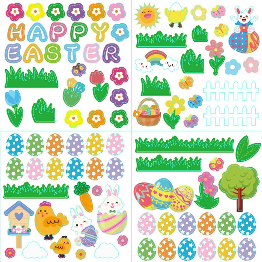 8pcs Easter Handheld Baskets Bunny Egg Party Gift Bags Gift Boxes