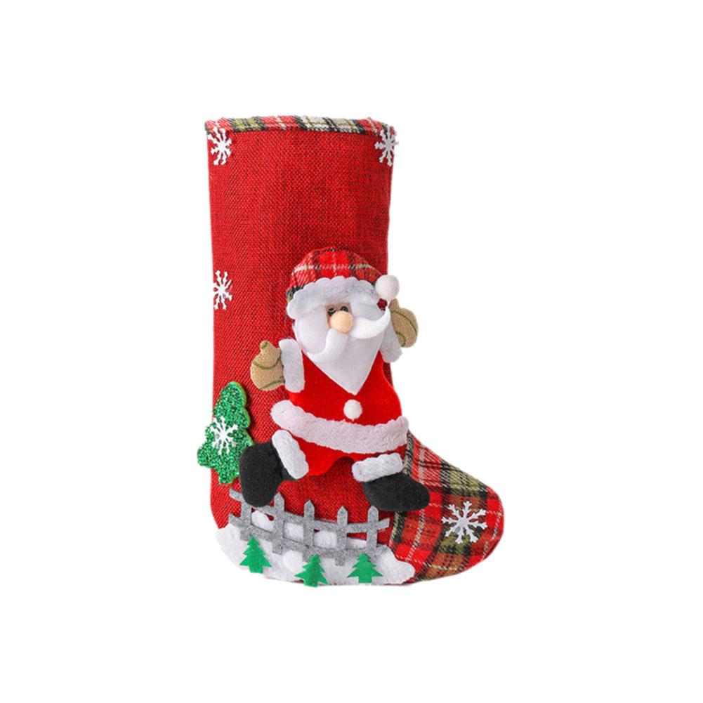 

Christmas Stockings 2025 Xmas Ornament Christmas Sock Decoration New Xmas For Kids Navidad Bag S4Q7 Bear-1pcs