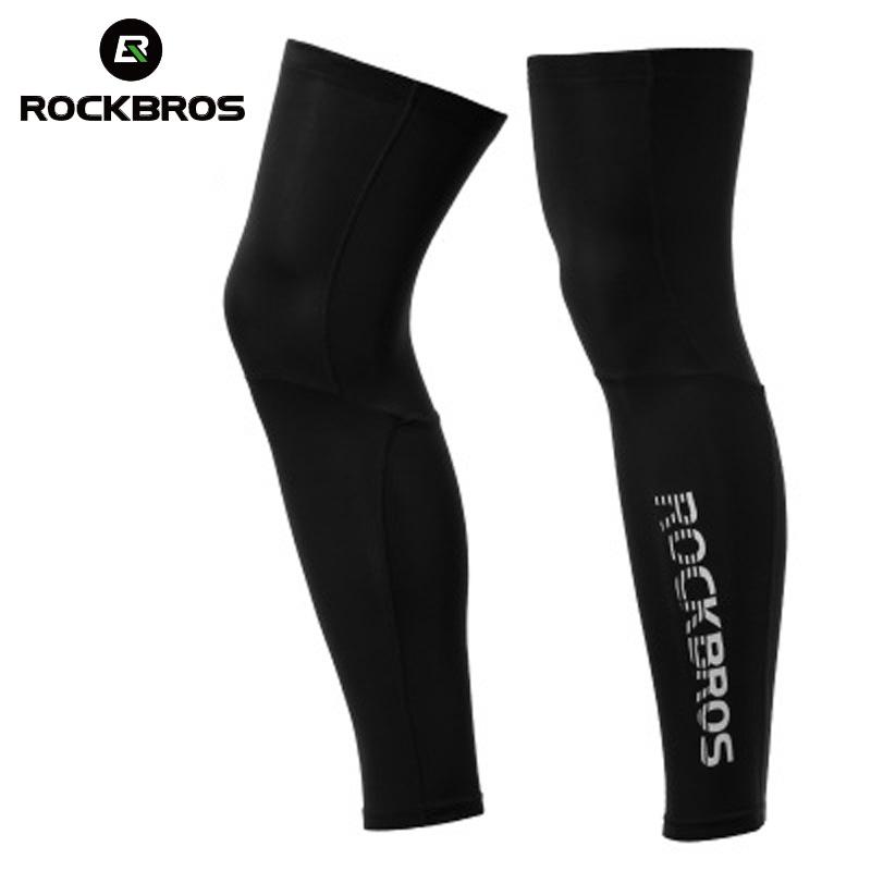 

ROCKBROS Ice Silk Cycling Leg Warmers UV Protection Compression Leg Sleeves for Running Basketball Sports Tights Unisex S