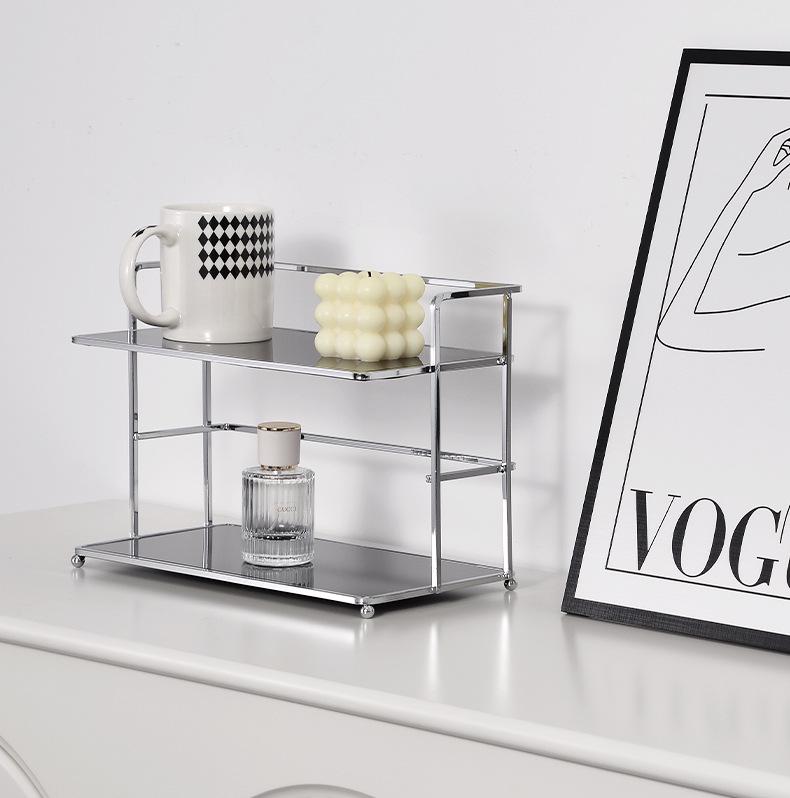 Premium Layered Acrylic Storage Rack for Cosmetics and Cups