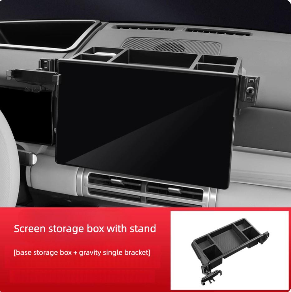 For BYD Ti 7 Titanium 7 2025 2026 Car Navigation Holder Screen Fixed Storage Box Interior Modification Upgrade Parts