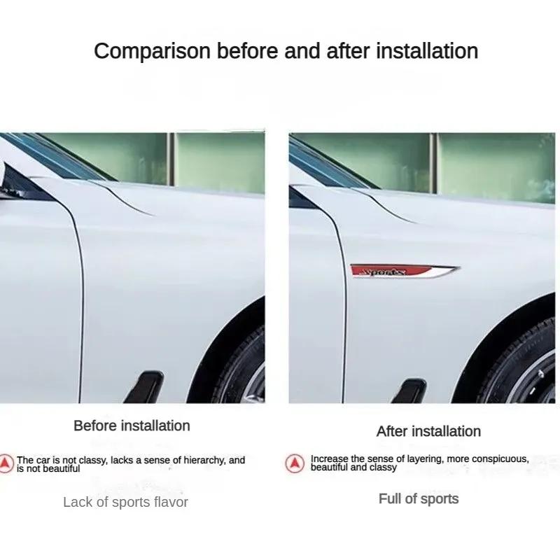 For car side sticker Blade blade sheet metal 3D Car modification car sticker accessories