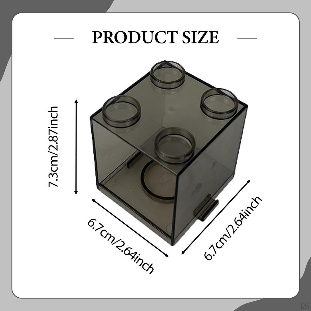 3 Pieces Display Case for Figures Box Multipurpose Storage Dustproof Protection Toys