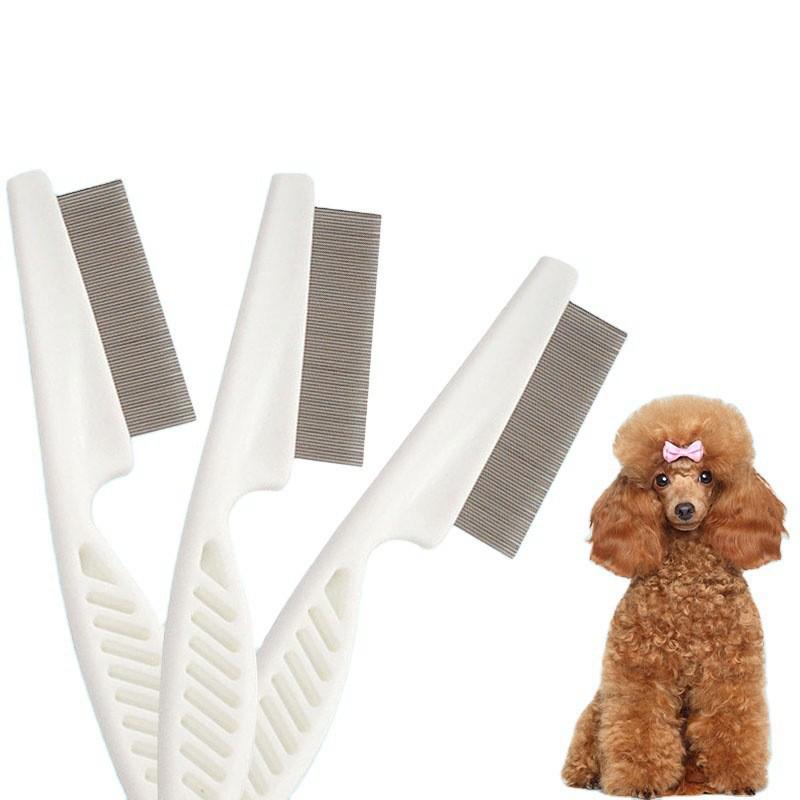 Pet Flea Comb for Dogs and Cats - Dense Tooth Grooming Tool for Hair Removal