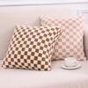 Olanly Pillow Cover Of Double-Side Checkerboard Smooth Cozy Pillowcase Checkered Pattern Super Soft Pillow Cover For Living Room