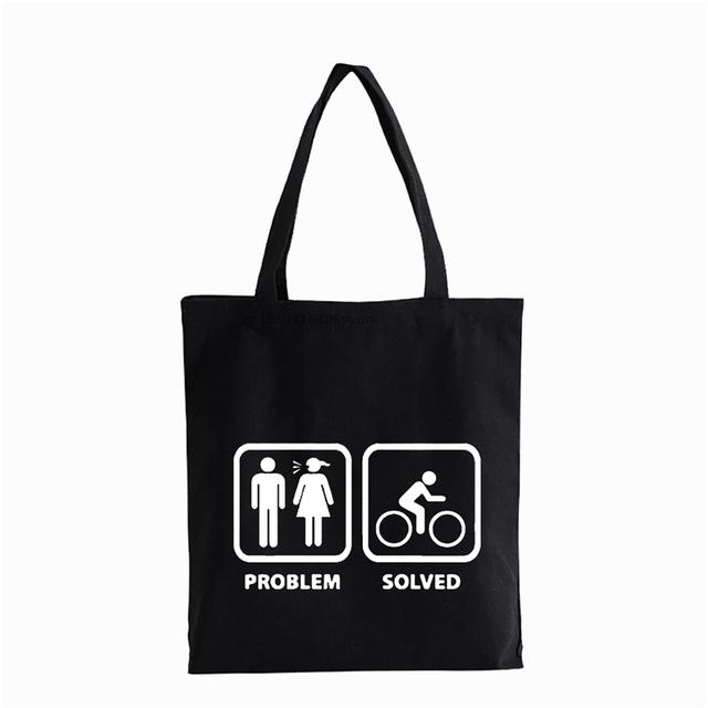 

Проблема решена, мужская холщовая сумка с забавным принтом, школьная сумка для ноутбука для подростков, повседневная сумка-тоут, сумки на плечо Bolsas 24*26cm