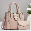 WTEMPO Jednobarevné kabelky s velkou kapacitou, sada 1 velké tašky + 1 malé tašky, dámské crossbody tašky, retro tašky přes rameno