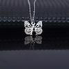 Butterfly Hollow Stainless Steel Alphabet Pendant Necklace