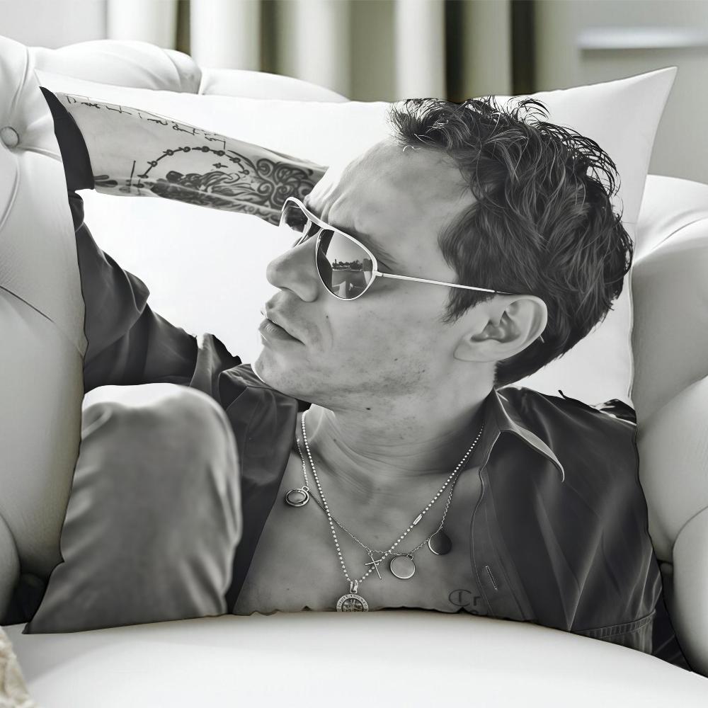 MMarc Anthony Singer cushion cover Birthday Anniversary Gifts Double Sided Printed Zipper Cushion Cover Soft Skin Bedding