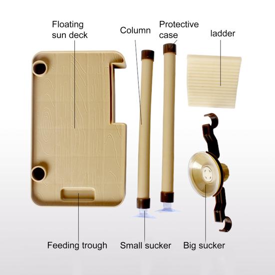 Schildkrötenterrasse, glatte Oberfläche, multifunktional, kreativ, solide, gratfrei, zum Ausruhen, Schlafen, abnehmbare Reptilientier-Ruheterrasse für Welpen