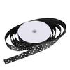Satin Ribbon Polka Dot Printed Hair Bows Gift Wrapping Tie DIY Craft Tool 100 Yards 2.5cmBlack
