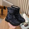 2024 Winter New Children Cotton Boots Warm Thicken Girls Boots Fashion Slip On Kids Snow Boots Soft Sole Non-slip Mid Calf Boot