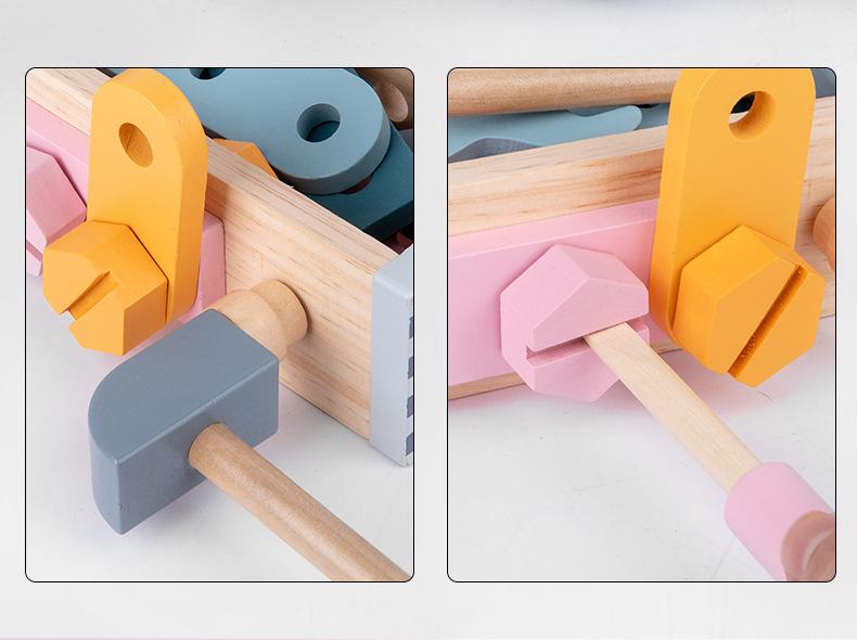 Children's DIY Wooden Tool Set: European-Style Role-Playing Nut and Screw Toy