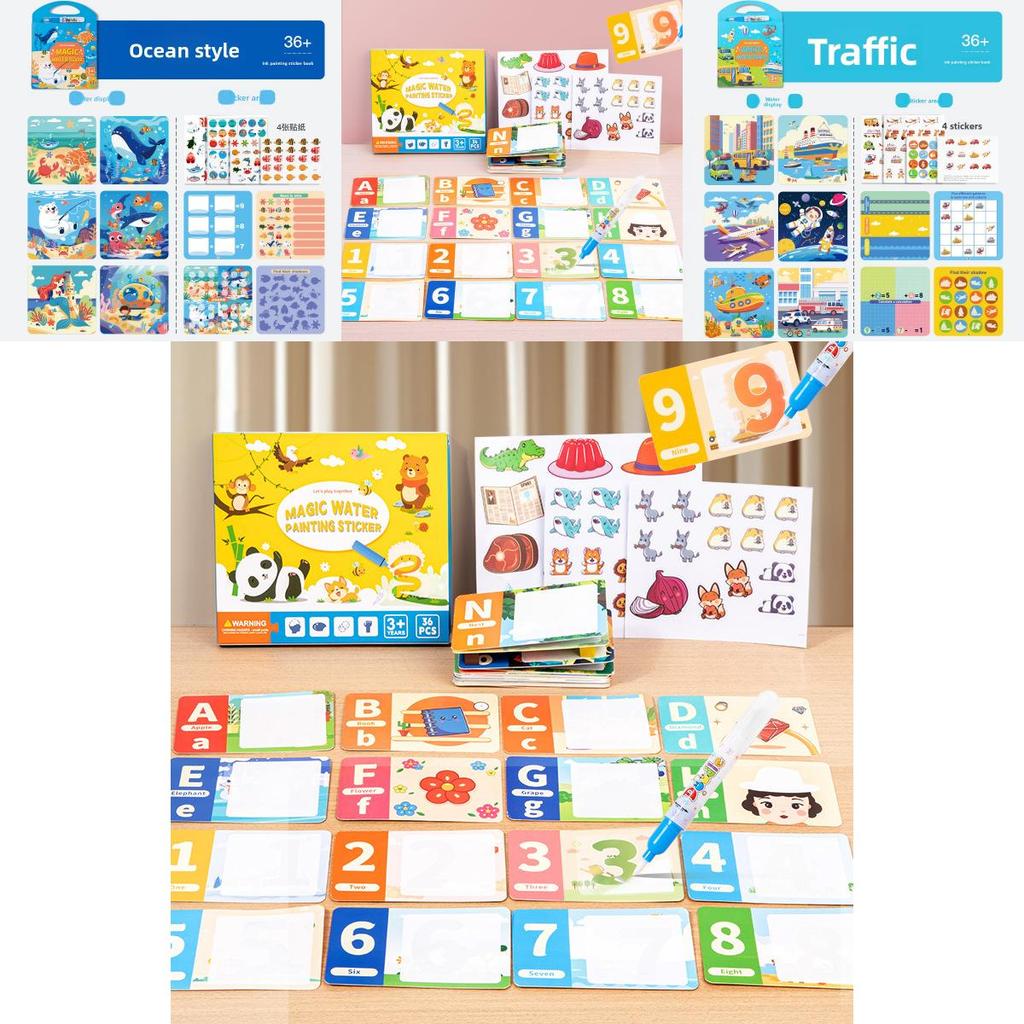 Reusable Water Drawing Book For Children With Ocean Animals Stickers And Diy Art Activities For Developmental Play
