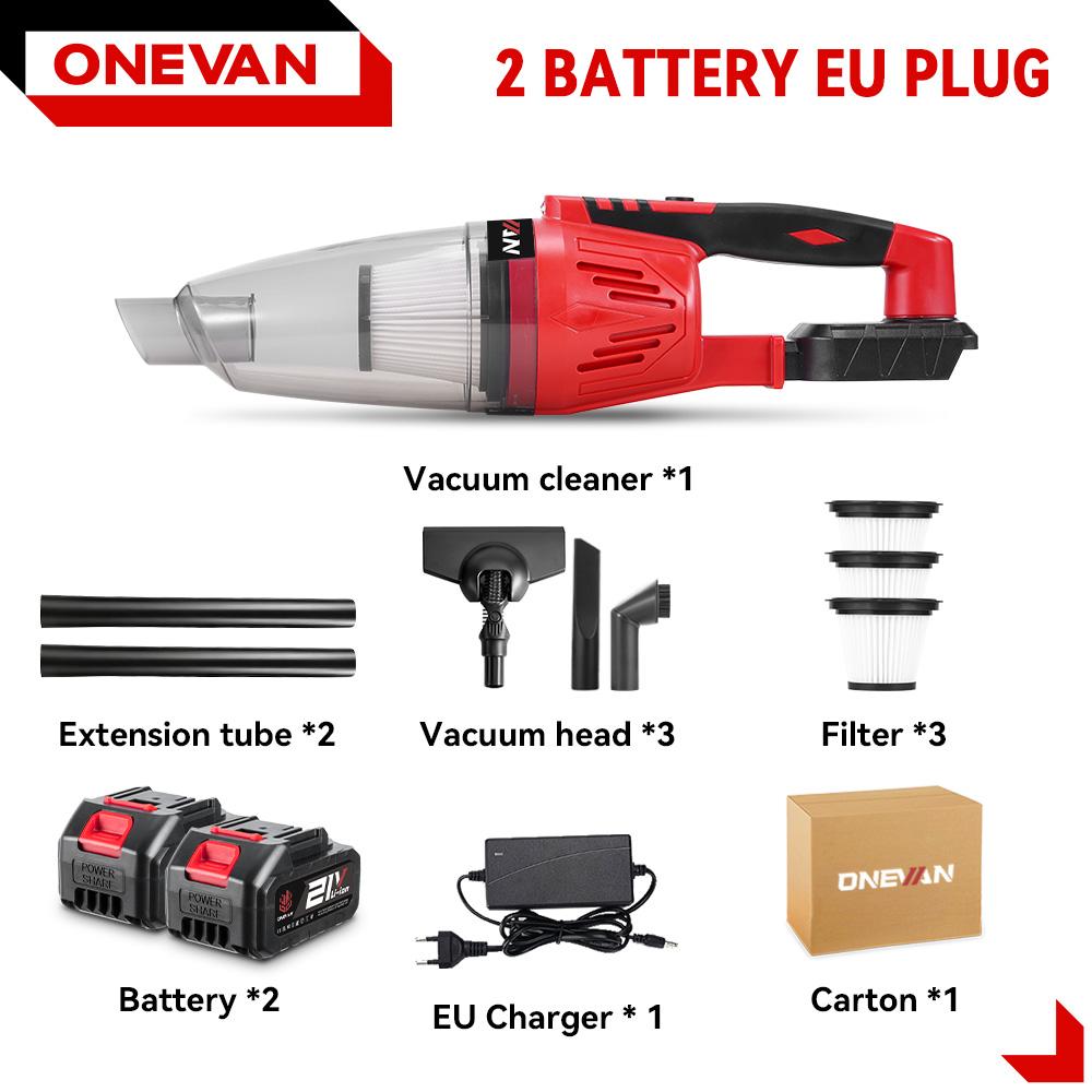 ONEVAN 12KPA Electric Vacuum Cleaner 1500W Multi-function Handheld Car House Cleaning Dust Tool For Makita 18v Battery Pin