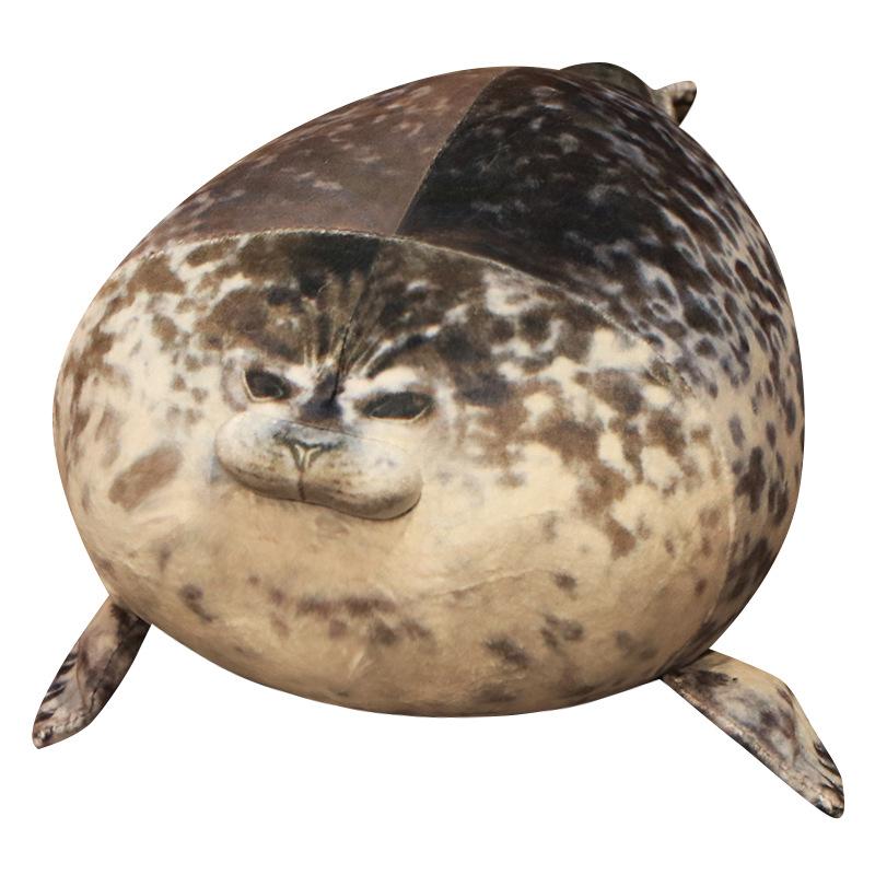 30~80cm Lovely Sea Lion Plush Toys Soft Marine Animal Seal Stuffed Doll for Kids Gift Sleeping Pillow 3D Novelty Throw Pillows