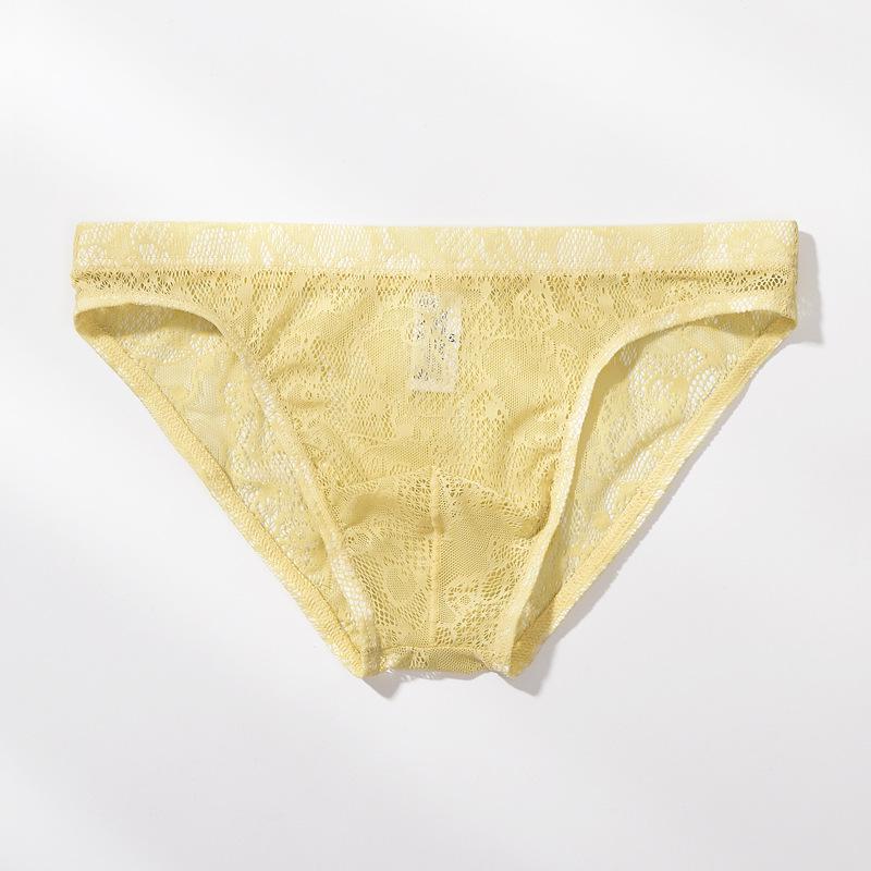 Youye Чоловічі прозорі мереживні дихаючі труси з низькою посадкою