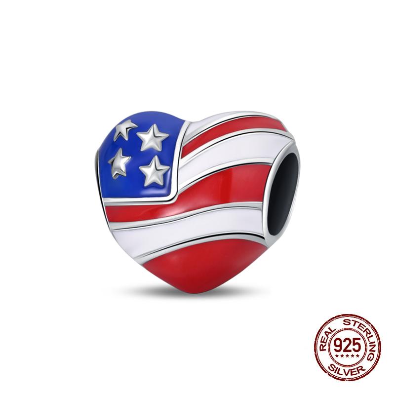 100% Copper Strawberry Lipstick Ladybird China Red Charms Beads Fitoriginal Bracelets For Women Diy Jewellery