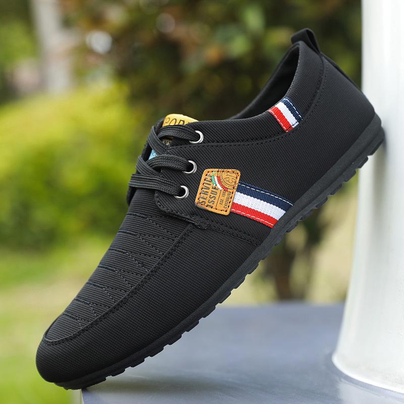 Shoes men's summer new breathable canvas shoes men's Doudou shoes trend low-top versatile casual shoes work shoes men