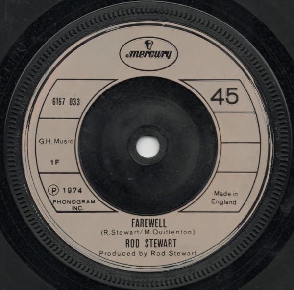 

7inch Record ROD STEWART Farewell Bring It On Home To Me 6167033 Mercury 1974 UK Rock Used