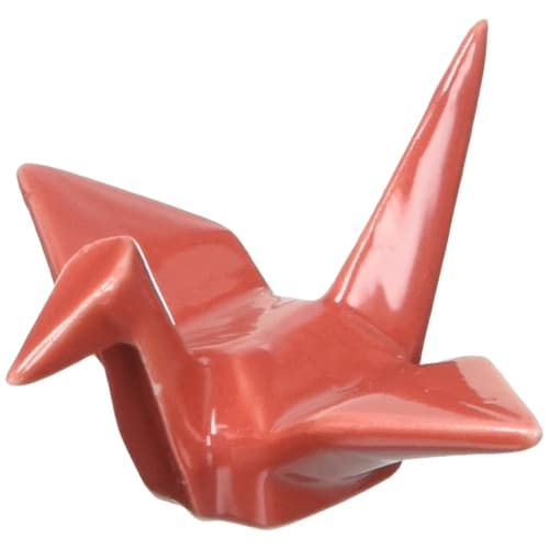 Yamashita Kogei Chopstick Rest, Red, 6 x 5 x 3.8 cm, Crane Design, Red, 14083880