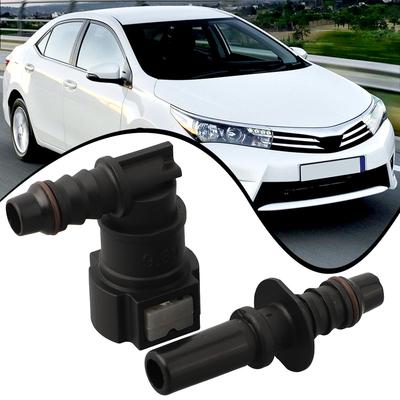 Fuel Line Quick Release Connector 90 Degree Elbow SAE 9 89 Nylon Hose with 8mm (516 ) Inner Diameter Fast and Tool Free Assembly