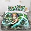 Demon Slayer Agatsuma Zenitsu Duvet Cover Set HD Comforter Cover for Boys Bedding Sets Bedclothes Bedroom Decor