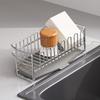 Stainless Steel Sponge and Scrub Holder - Kitchen Sink Organizer,Non-Food Contact Countertop Caddy for Dishwashing Accessories